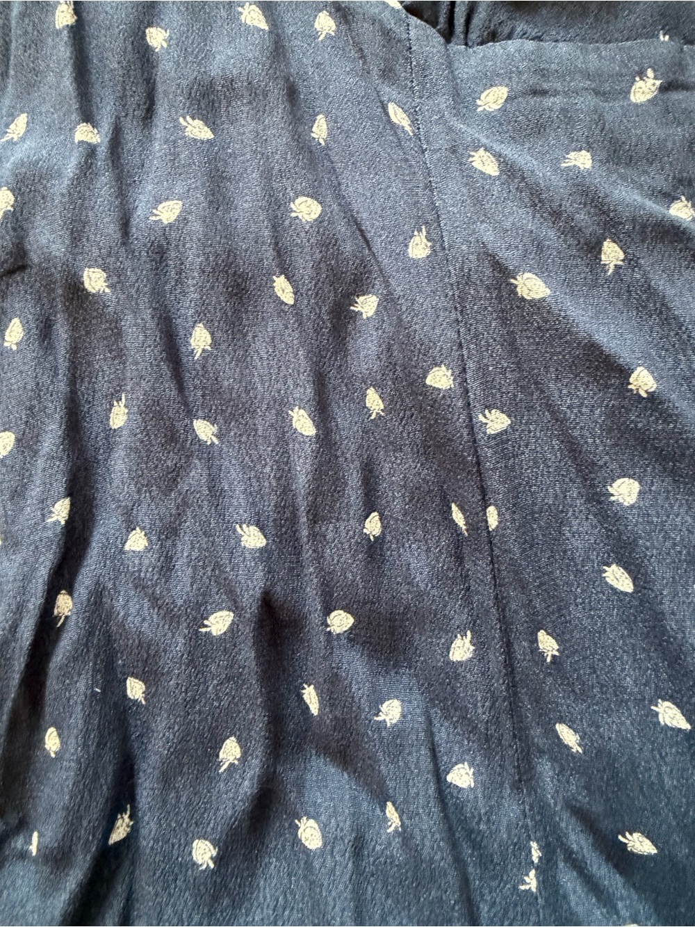 Navy Polka Dot Lace-Trim dress - Picture 6 of 7